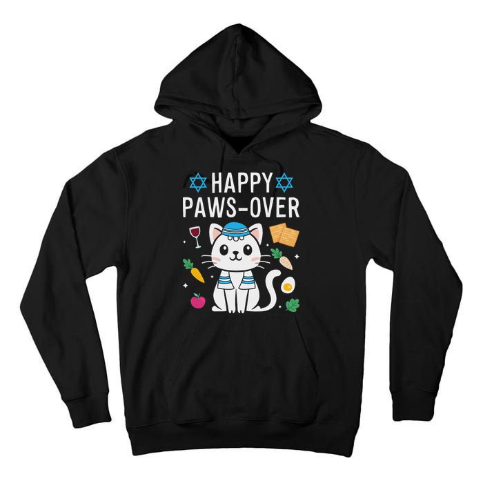 Happy Pawsover Cat Lover Funny Cat Passover Seder Tall Hoodie