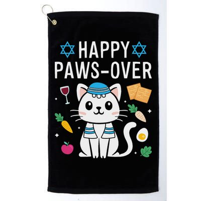 Happy Pawsover Cat Lover Funny Cat Passover Seder Golf Towel