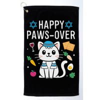 Happy Pawsover Cat Lover Funny Cat Passover Seder Golf Towel