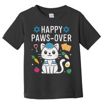 Happy Pawsover Cat Lover Funny Cat Passover Seder Toddler T-Shirt