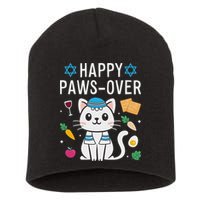 Happy Pawsover Cat Lover Funny Cat Passover Seder Short Acrylic Beanie