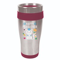Happy Pawsover Cat Lover Funny Cat Passover Seder 16oz Travel Tumbler