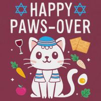 Happy Pawsover Cat Lover Funny Cat Passover Seder 16oz Travel Tumbler