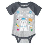 Happy Pawsover Cat Lover Funny Cat Passover Seder Infant Baby Jersey Bodysuit