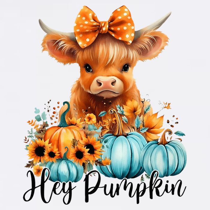 Hey Pumpkin Cute Highland Cow Fall Autumn Thanksgiving 11oz C Handle Ceramic Mug