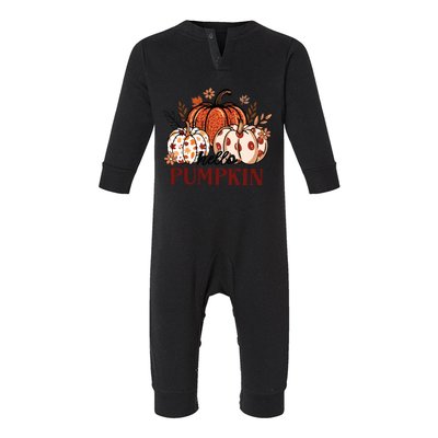 Hello Pumpkin Cute Halloween Women Fall Thanksgiving  Infant Fleece One Piece