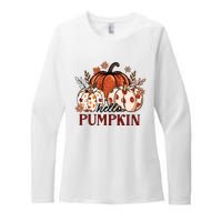 Hello Pumpkin Cute Halloween Women Fall Thanksgiving  Womens CVC Long Sleeve Shirt