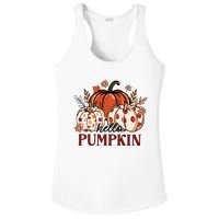 Hello Pumpkin Cute Halloween Women Fall Thanksgiving  Ladies PosiCharge Competitor Racerback Tank