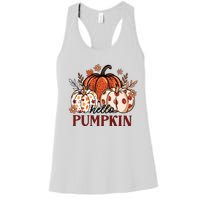 Hello Pumpkin Cute Halloween Women Fall Thanksgiving  Women's Racerback Tank