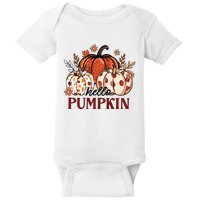 Hello Pumpkin Cute Halloween Women Fall Thanksgiving  Baby Bodysuit