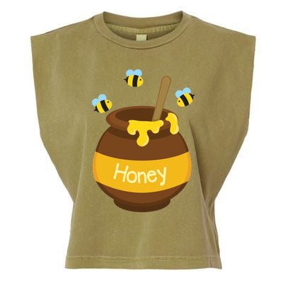 Honey Pot Cute Bee Buzzing Beehive Flying Funny Beekeeping Gift Garment-Dyed Women's Muscle Tee