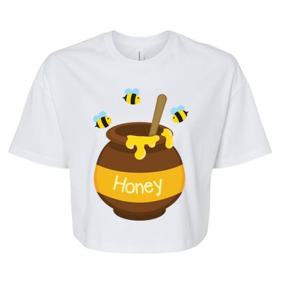 Honey Pot Cute Bee Buzzing Beehive Flying Funny Beekeeping Gift Bella+Canvas Jersey Crop Tee