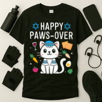 Happy Pawsover Cat Lover Funny Cat Passover Seder T-Shirt