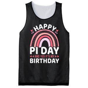 Happy Pi Day and Yes It's my Birthday Math 14 March Nerd Mesh Reversible Basketball Jersey Tank