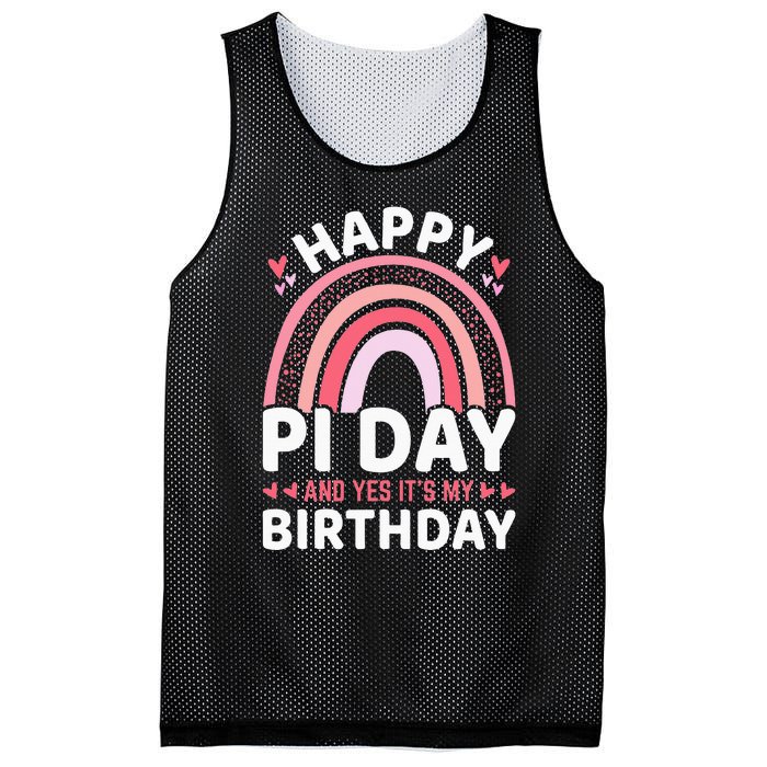 Happy Pi Day and Yes It's my Birthday Math 14 March Nerd Mesh Reversible Basketball Jersey Tank