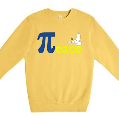 Happy Pi Day 3 14 Math Peace Ukraine I Stand With Ukraine Gift Premium Crewneck Sweatshirt