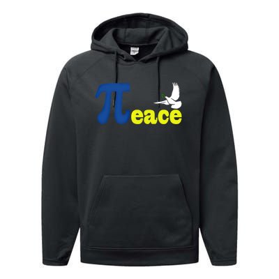 Happy Pi Day 3 14 Math Peace Ukraine I Stand With Ukraine Gift Performance Fleece Hoodie