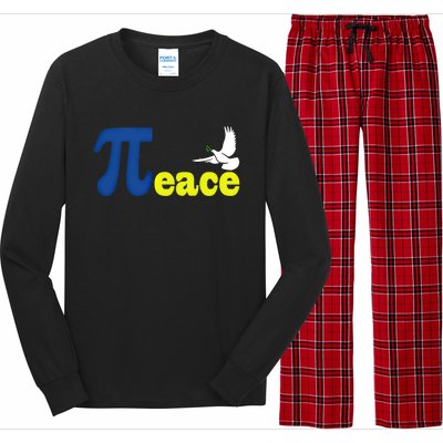 Happy Pi Day 3 14 Math Peace Ukraine I Stand With Ukraine Gift Long Sleeve Pajama Set