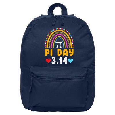 Happy Pi Day Pie Be Irrational Math Teacher Rainbow Pi Day Lover 16 in Basic Backpack
