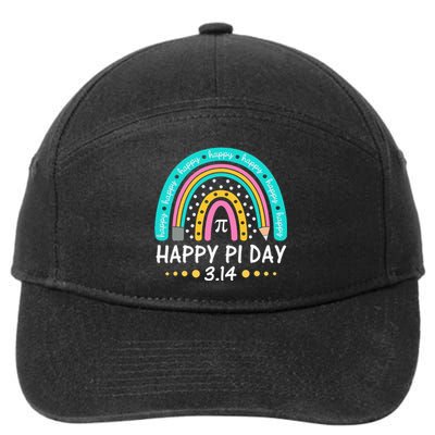 Happy Pi Day Mathematic Math Teacher Gift Rainbow 7-Panel Snapback Hat