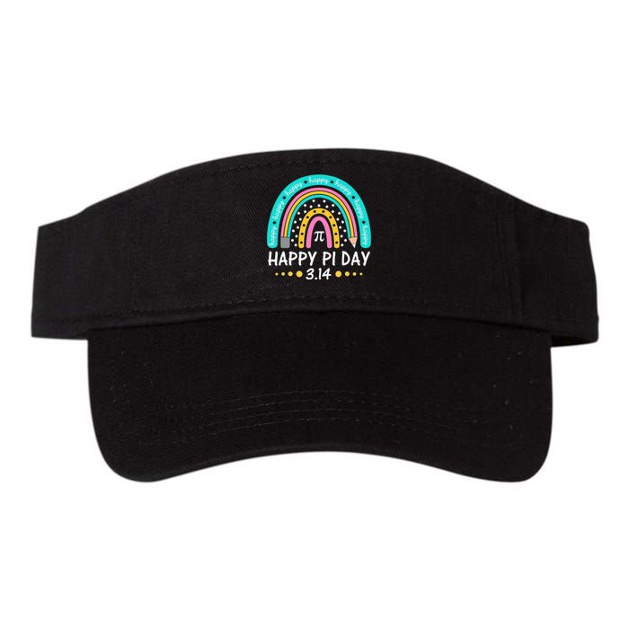 Happy Pi Day Mathematic Math Teacher Gift Rainbow Valucap Bio-Washed Visor