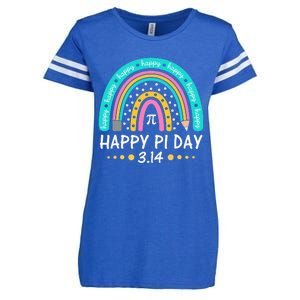 Happy Pi Day Mathematic Math Teacher Gift Rainbow Enza Ladies Jersey Football T-Shirt