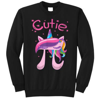 Happy Pie Day Cute Pi Unicorn 3.14 Funny STEM Math Teacher Tall Sweatshirt