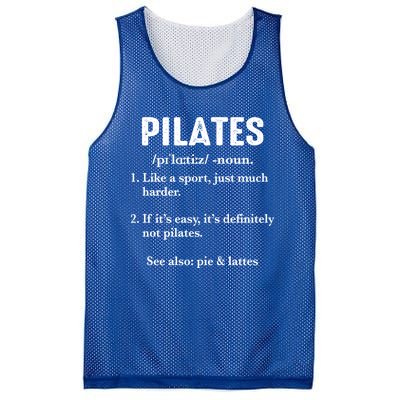 Humor Pilates Definition Fitness Instructor Trainer Funny Gift Mesh Reversible Basketball Jersey Tank