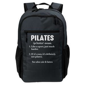 Humor Pilates Definition Fitness Instructor Trainer Funny Gift Daily Commute Backpack