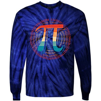 Happy Pi Day 3 14 Pi Day Math Lover Teacher Mathematics Great Gift Tie-Dye Long Sleeve Shirt