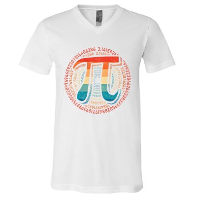 Happy Pi Day 3 14 Pi Day Math Lover Teacher Mathematics Great Gift V-Neck T-Shirt