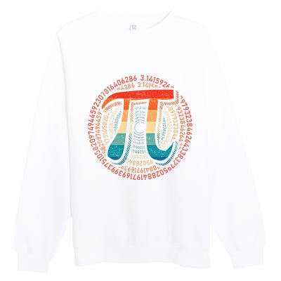 Happy Pi Day 3 14 Pi Day Math Lover Teacher Mathematics Great Gift Premium Crewneck Sweatshirt