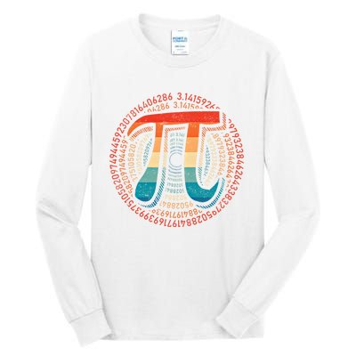 Happy Pi Day 3 14 Pi Day Math Lover Teacher Mathematics Great Gift Tall Long Sleeve T-Shirt