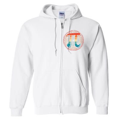 Happy Pi Day 3 14 Pi Day Math Lover Teacher Mathematics Great Gift Full Zip Hoodie