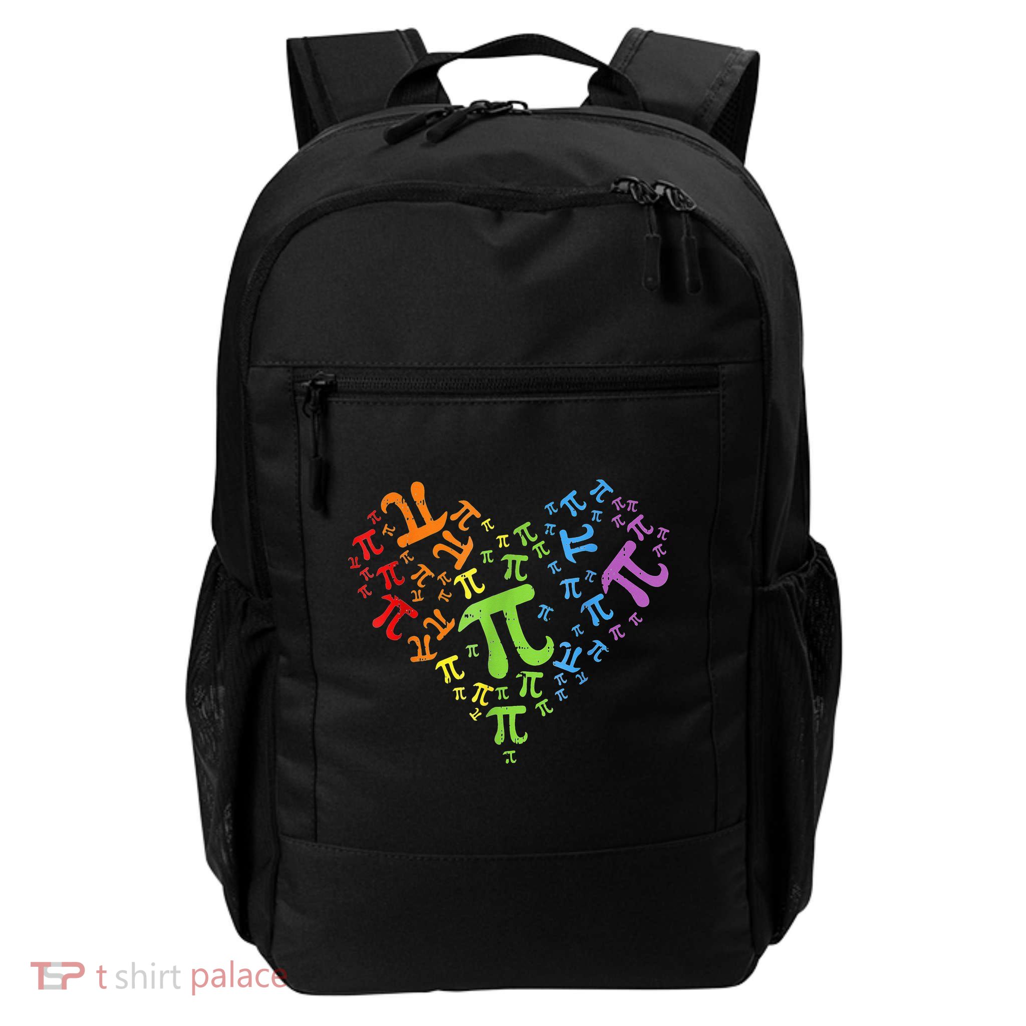 Heart Pi Day Funny Graphic Math Teacher Daily Commute Backpack