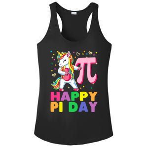 Happy Pi Day 3 14 Cute Math Unicorn Gift Ladies PosiCharge Competitor Racerback Tank