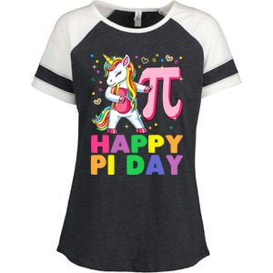 Happy Pi Day 3 14 Cute Math Unicorn Gift Enza Ladies Jersey Colorblock Tee