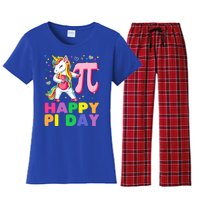 Happy Pi Day 3 14 Cute Math Unicorn Gift Women's Flannel Pajama Set