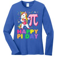 Happy Pi Day 3 14 Cute Math Unicorn Gift Ladies Long Sleeve Shirt