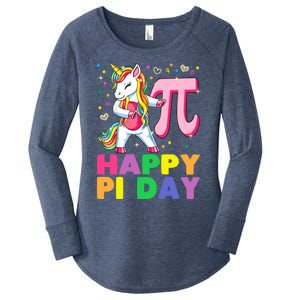 Happy Pi Day 3 14 Cute Math Unicorn Gift Women's Perfect Tri Tunic Long Sleeve Shirt