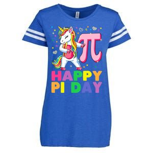 Happy Pi Day 3 14 Cute Math Unicorn Gift Enza Ladies Jersey Football T-Shirt