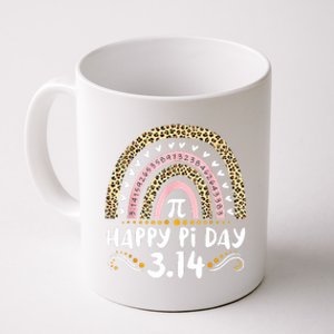 Happy Pi Day Mathematic Math Teacher Gifts Leopard Rainbow Coffee Mug