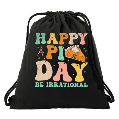 Happy Pi Day Be Irrational Drawstring Bag