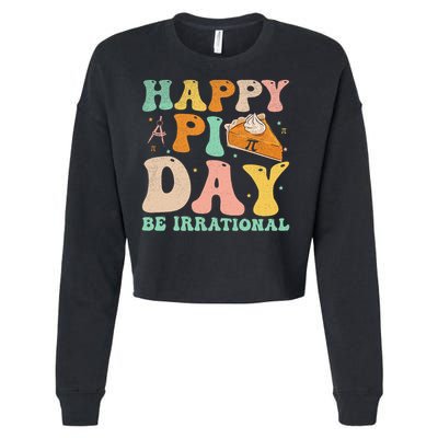Happy Pi Day Be Irrational Cropped Pullover Crew