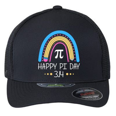 Happy Pi Day Pencil Rainbow March 14th Flexfit Unipanel Trucker Cap