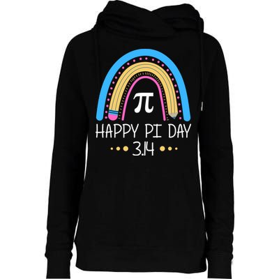 Happy Pi Day Pencil Rainbow March 14th Womens Funnel Neck Pullover Hood