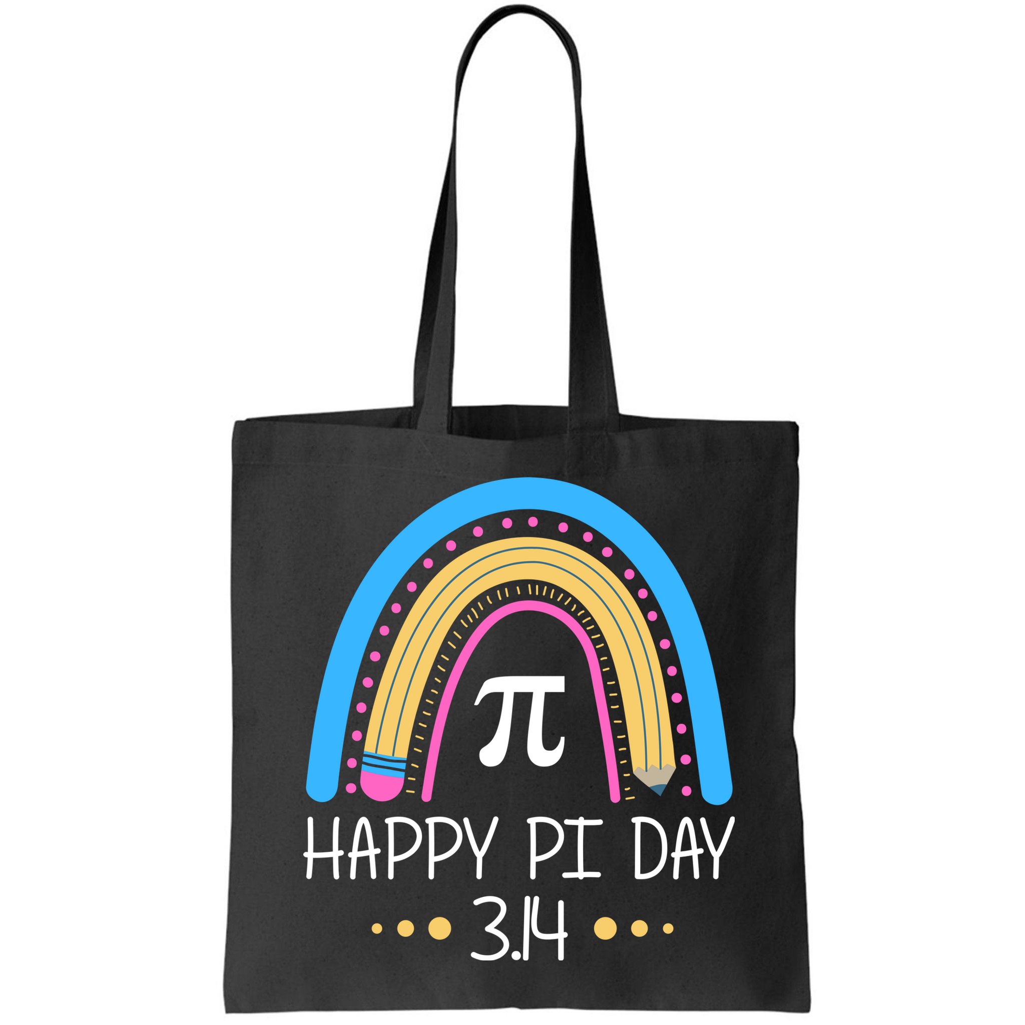 Happy Pi Day Pencil Rainbow March 14th Bag