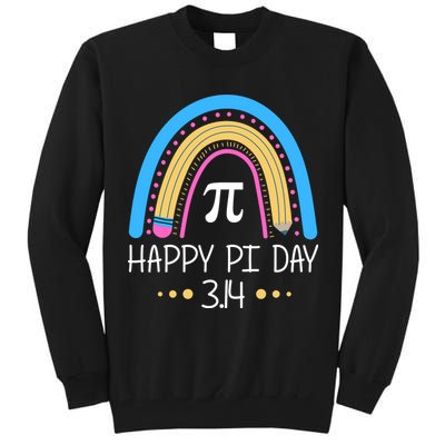 Happy Pi Day Pencil Rainbow March 14th Tall Sweatshirt