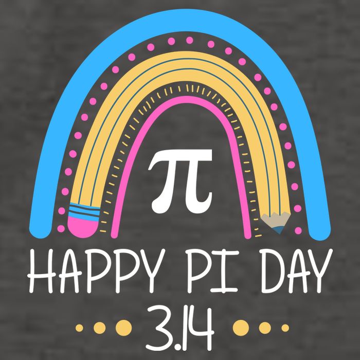 Happy Pi Day Pencil Rainbow March 14th Vector Backpack