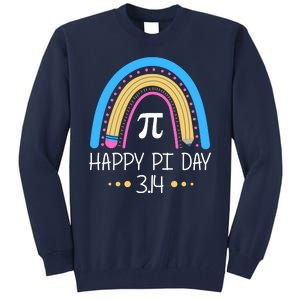 Happy Pi Day Pencil Rainbow March 14th Tall Sweatshirt